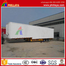 3 Axles 17.5 Meter Long Vehicle Wings Open Van Type Container Cargo Trailer